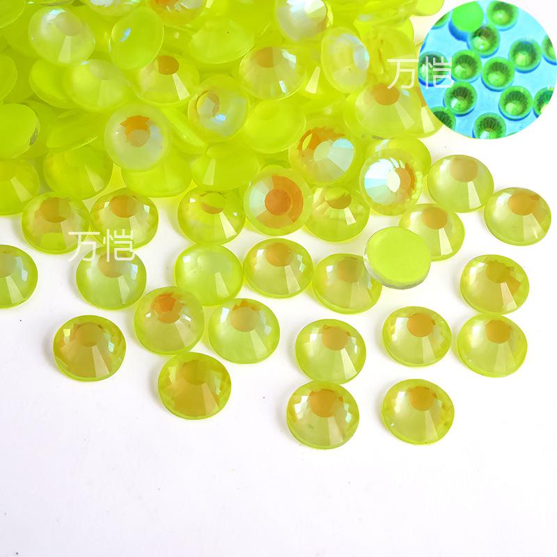 Nail Art Luminous Flat Bottom Diamond Glass Crystal Fluorescent Diamond Diy Rhinestone Nail Jewelry Accessories