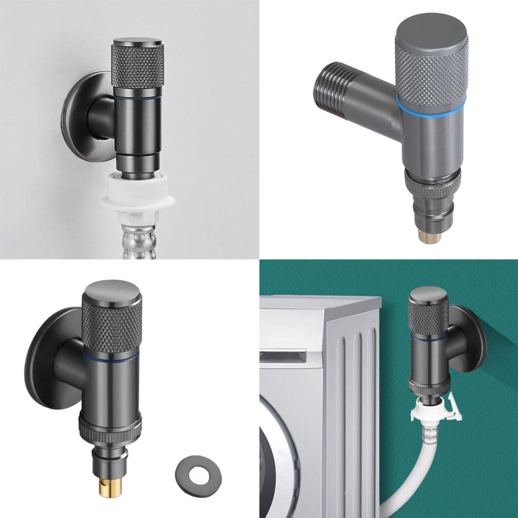 Professioanl Heavy-Duty Brass Water Shut-Off Valves Stop Valves G1/2/G3/4 Space-saving Stop Valves for Laundry Rooms