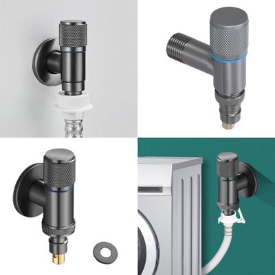 Professioanl Heavy-Duty Brass Water Shut-Off Valves Stop Valves G1/2/G3/4 Space-saving Stop Valves for Laundry Rooms