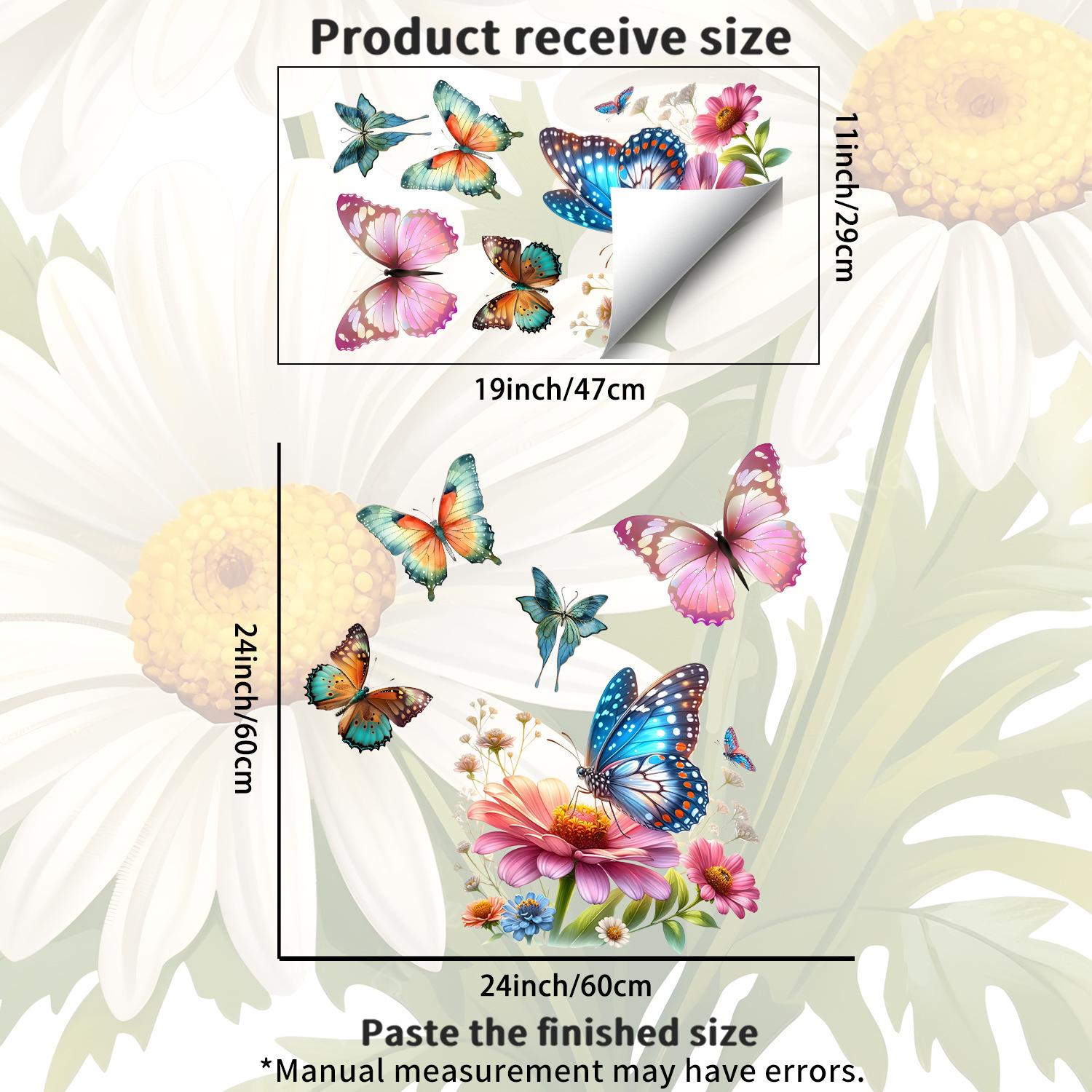 

Butterfly and Flower Window Stickers Can Be Used in Living Rooms, Bedrooms, Kitchens and Flower Shops. JDT-A534