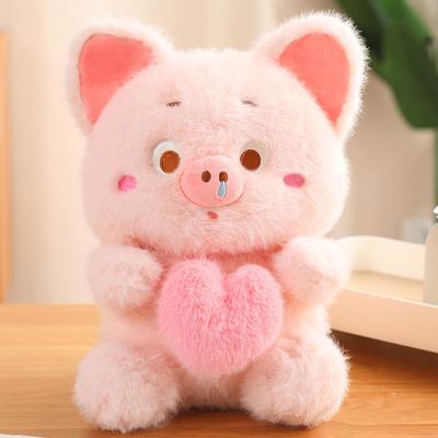 Love Pig Plush Toy Cute Soft Pull Love Pig Doll Yarn Hair Ornaments Doll