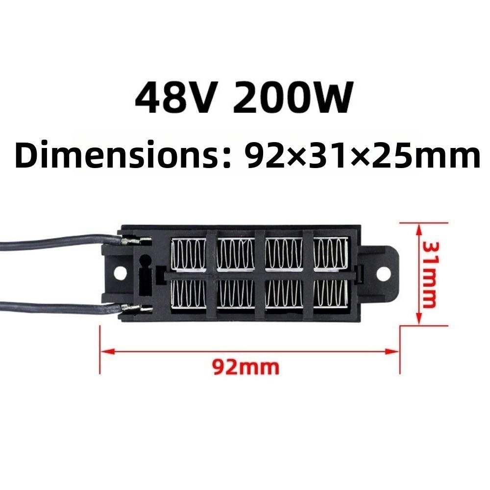 Vysoce kvalitní 92*31mm 220V 50W Ohřívač inkubátoru 10 stylů Černý 70W24V Vodivý držák Keramický PTC Elektrický ohřívač