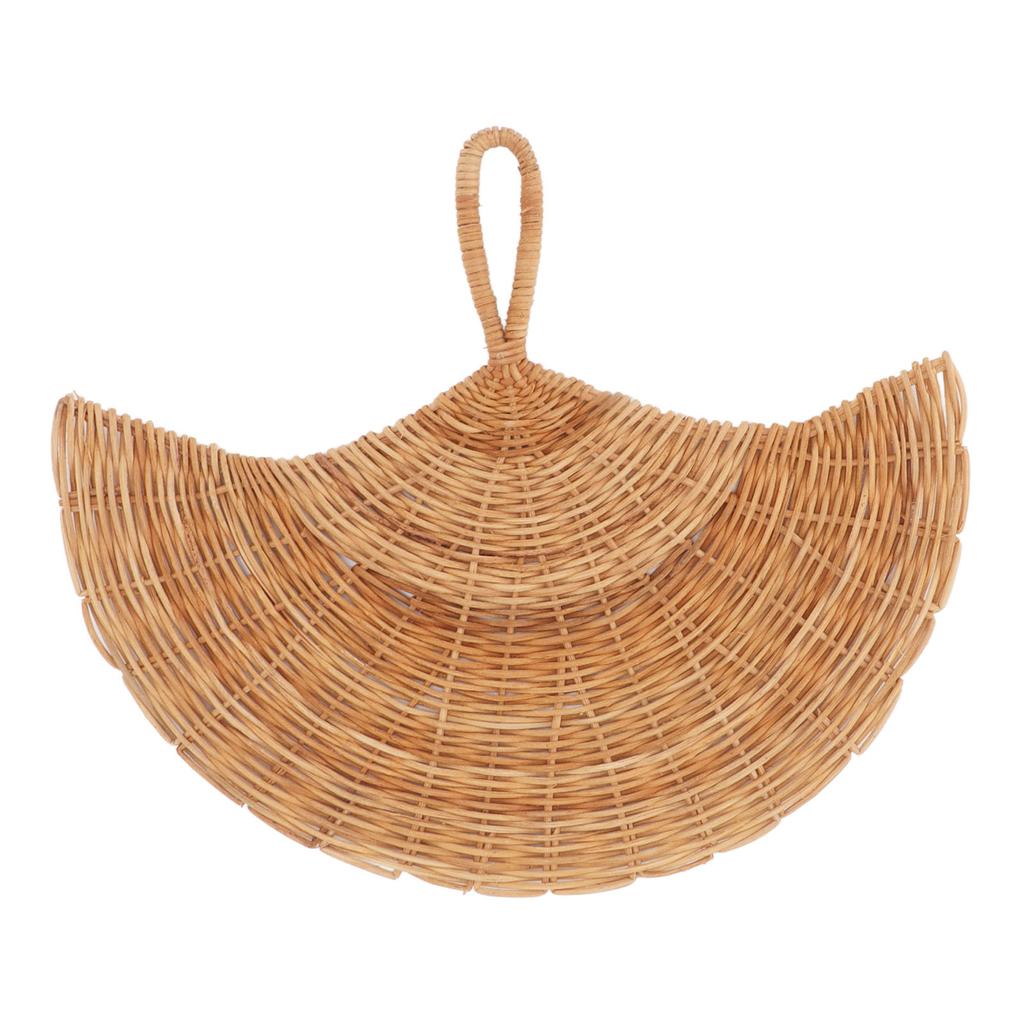 Decorazione da parete in rattan con ventaglio, stile nord europeo, decorazione da parete in rattan intrecciato e appeso per soggiorno