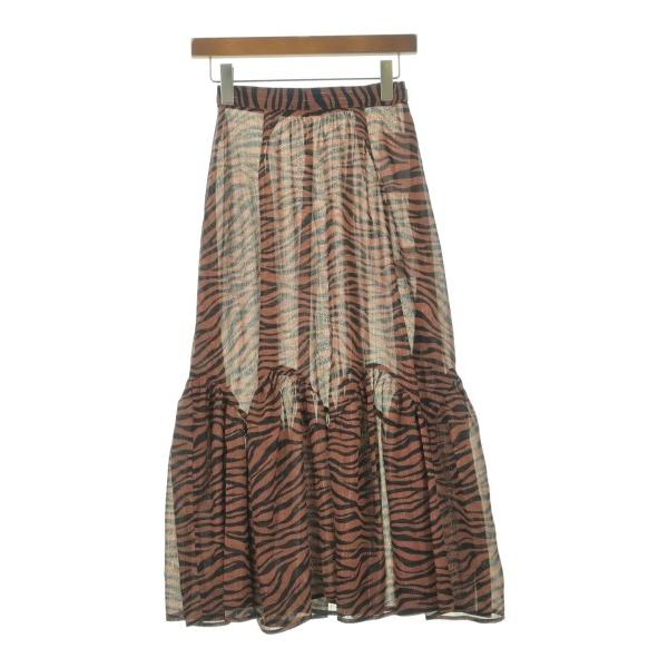LILY BROWN Lily Brown Long Maxi Skirt Women s - (S) Brown x Black (Zebra) [Used] [Secondhand Clothes]