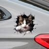 3D Cat Car Stickers Auto Body Bumper Cover Scratches Motorcycle Front Cowl Fuel Tank Decor Removable Animal Vehicle Accessories