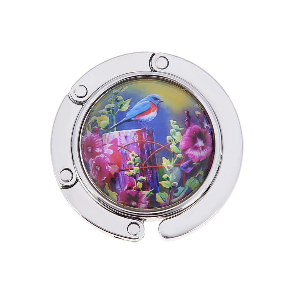 Utsökt väskhållare för bord Bärbara handväskekrokar Bordshållarkrok Rosmönster Handväskhängare Hållare Dekoration Handväskhängare