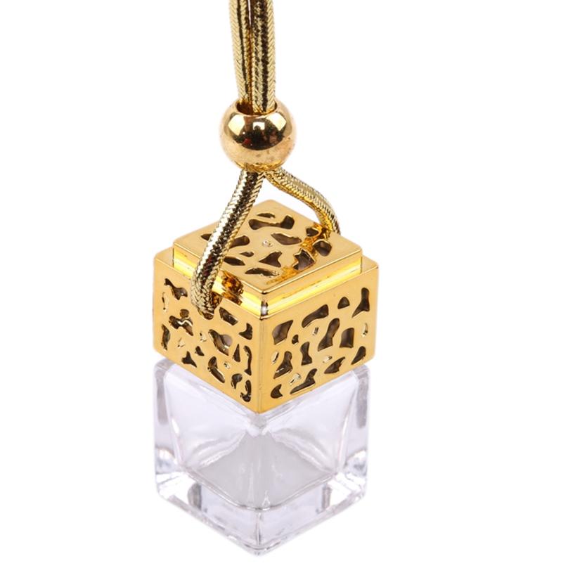 Vintage Empty Glass Bottle Essential Oils Diffuser Rearview Mirror Ornament Car Hanging Decoration Supplies