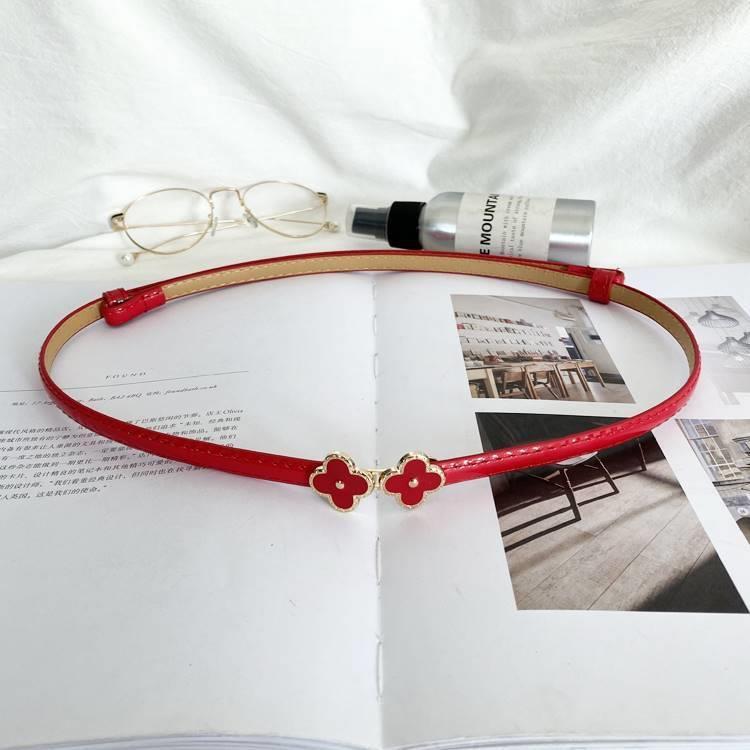 

Korean-style New Style, Simple and Versatile Ladies Belt, Four-leaf Clover Button-down Waist-cinching Decoration Dress, Suit Belt