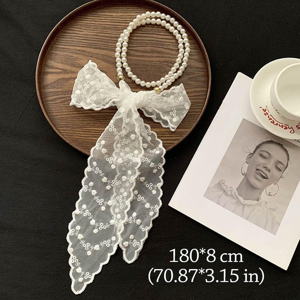 Fairy Lace Headband French Neckerchief Summer Hair Ribbon  for Women