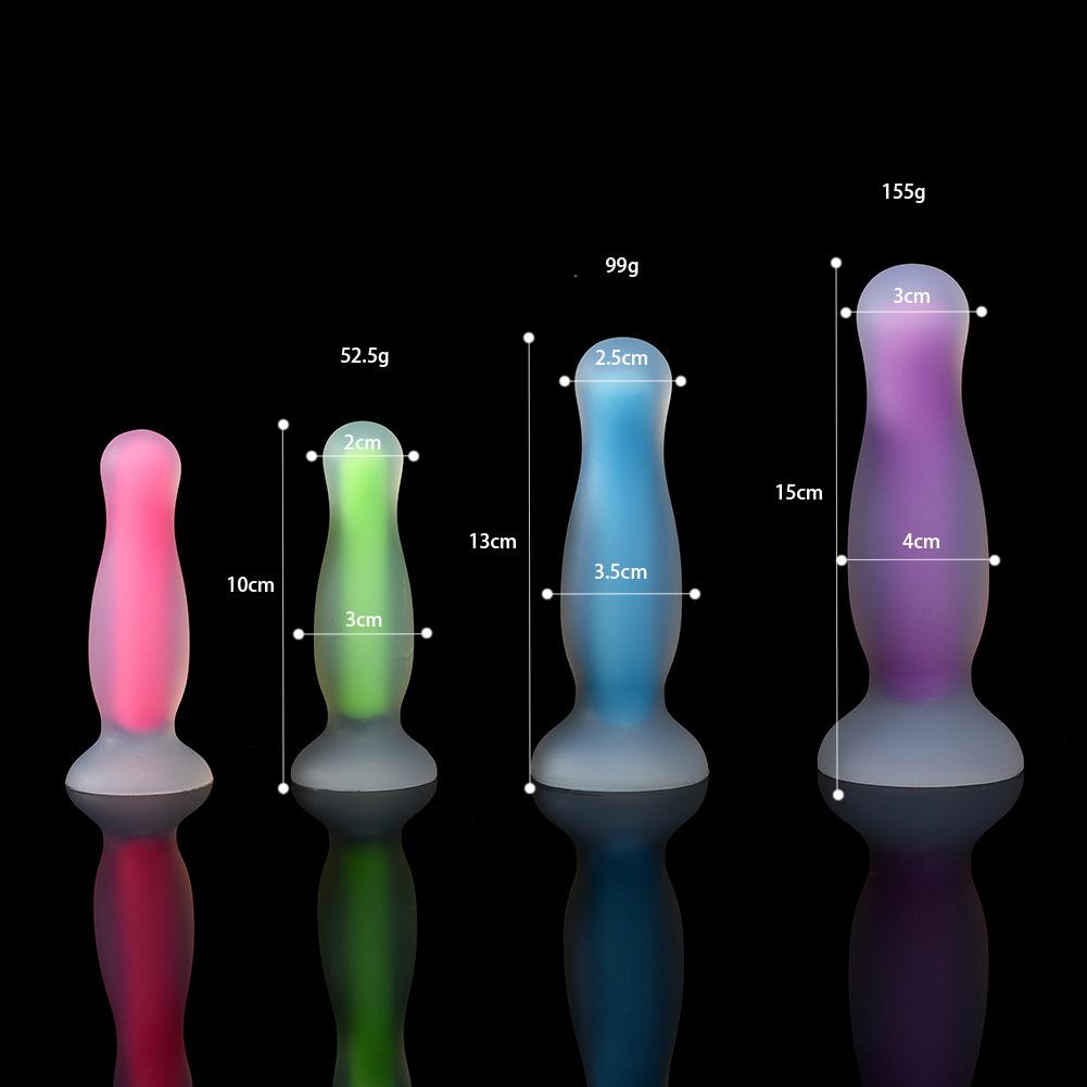 New Nighttime Lightable Coloured Silicone Anal Plugs Female Masturbators Adult Erotic Sex Toys