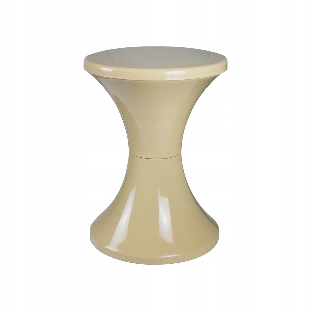 Plastic Hourglass Stool Polish Product Beige New