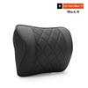 Nappa Leather Car Neck Cushion Waist Support Pillow Memory Foam Car Headrest Lumbar Support Seat Accessories Car Neck Pillow Set