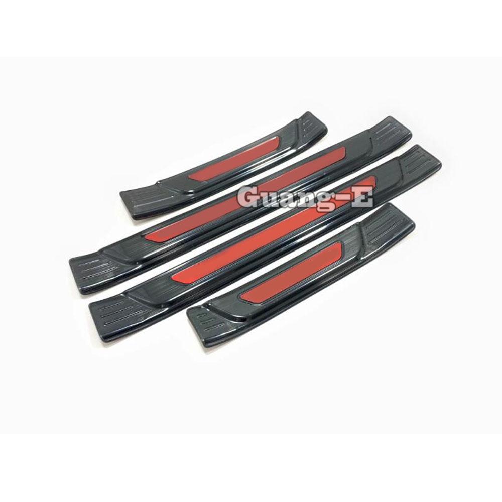 For Hyundai Sonata DN8 10Th     Car Stainless Steel Door Sill Scuff Plate Cover Trim Outside External Threshold