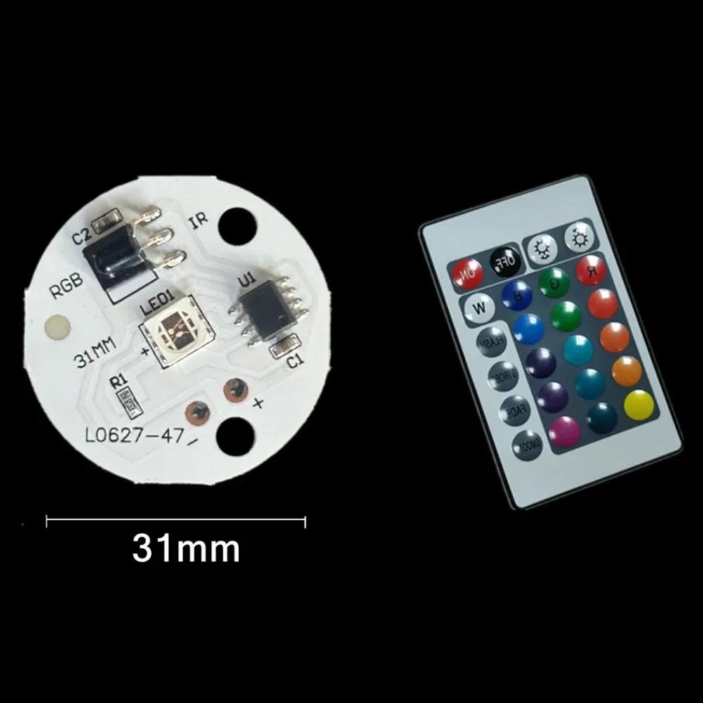 5V Low Voltage LED Lights Plate Color RGB Lamp Board 3W Colorful Gradient Source IR 24-Key Wireless Remote Switch On/Off Control