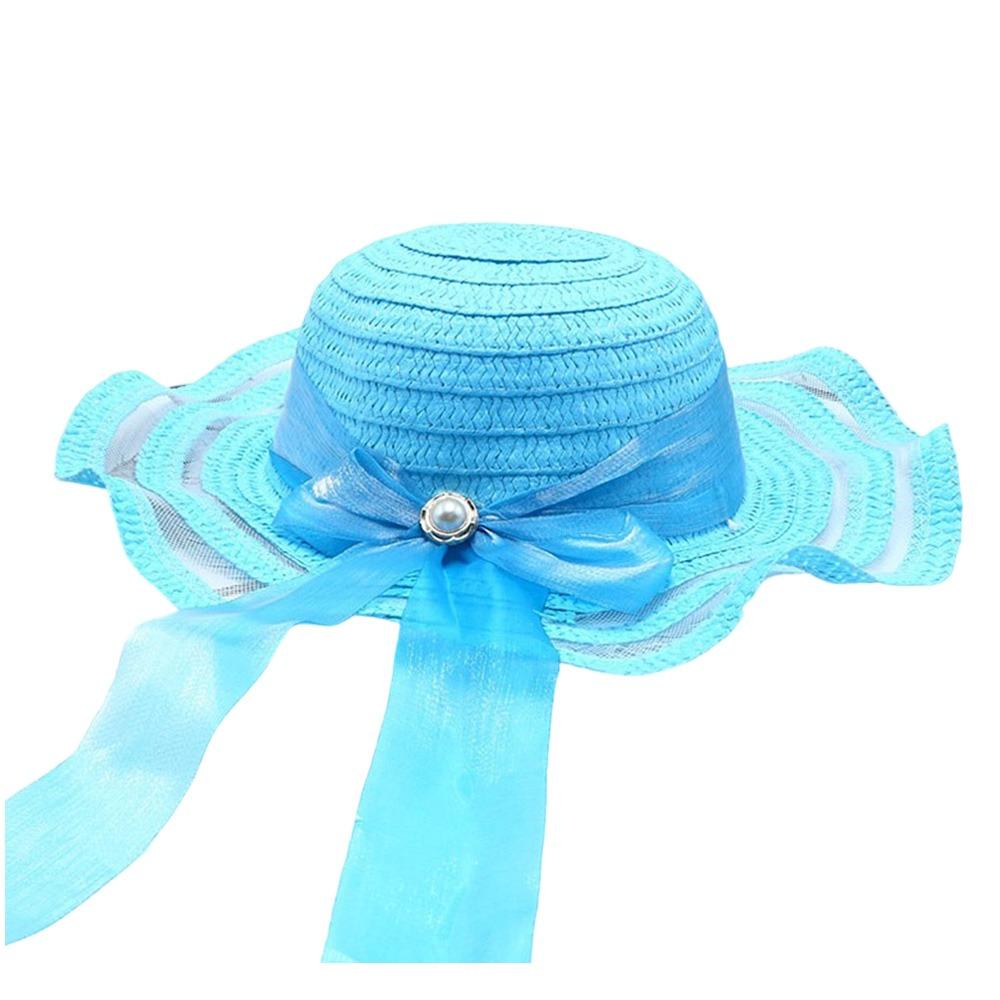 Flower Decoration Straw Hat Handmade Bucket Hat Sweet Beach Hat  Travel