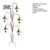 Durable Iron Flower Wind Chime Bluebell Metal Stake, Garden with Ground Hanging Decor for Patio Rustic Bell, Outdoor Yard Lawn Art Crisp Sound Chimes