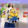 Rucsac de pluș Minion cu capacitate mare pentru fete Geantă școlară drăguță cu desene animate