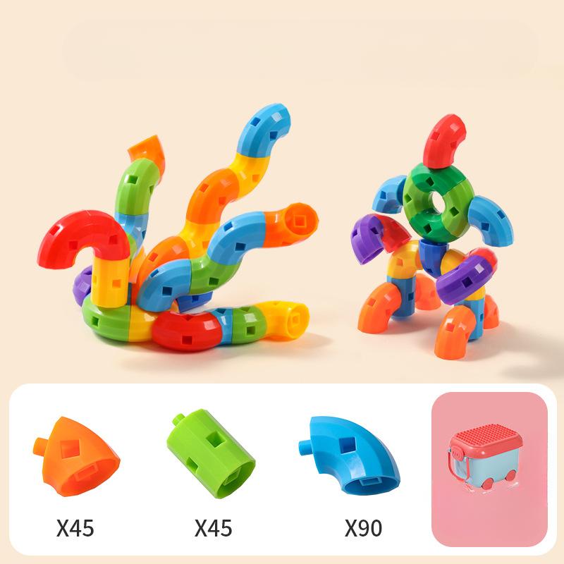 

Детские игрушки для раннего образования, детский сад, развивающие игрушки-гусеницы, цветные познавательные строительные блоки, сменные поворотные игрушки 29*23*21cm