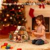Magnetic Gingerbread House Building Set for Kids DIY Holiday Cookie House Toy with Magnetic Tiles Winter Theme Magnet Building Blocks Kit for Boys And