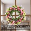 Artificial Floral Wreath Lifelike Leaves Outdoor for Wall