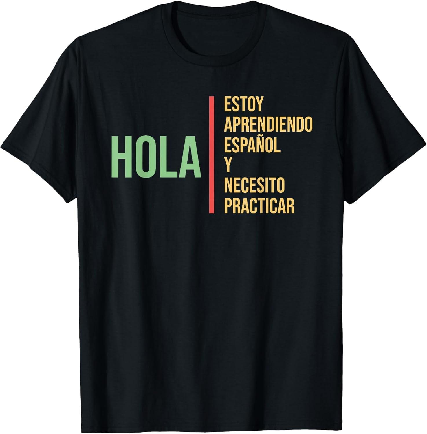 NEW LIMITED! Spanish Language for Students Practice Learning Tee - MADE IN USA M