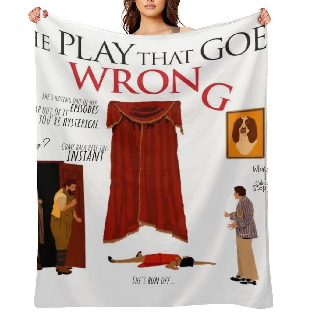 The goes wrong play Throw Blanket Cute Decorative Sofa Thermals For Travel Beautifuls Blankets