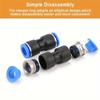 10PCS  pneumatic quick connector plastic docking variable diameter straight through connector air pipe connector pneumatic acces