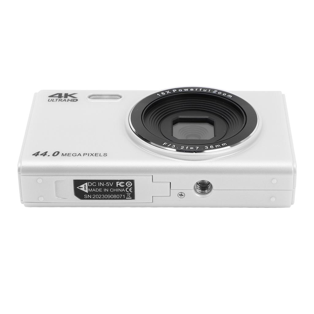 4K Digital Camera for Teens Kids 44MP 16X Digital Zoom Autofocus Anti Shake 2.4 Inch Screen   Compact Camera for Photography Travel  