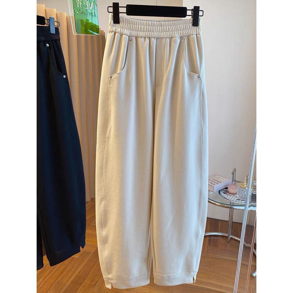 Women's Spring High Waist Loose Harem Pants - Petite Casual Lantern Style