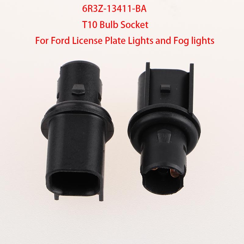 2Pcs 6R3Z-13411-BA For Ford Focus Mondeo License Plate Fog Lights Bulb Holder Socket Base Accessories