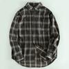 Island Country Good Goods ~ Foreign Trade Stylish Spring and Autumn Men's Long Sleeve Men's Clothing Plaid Shirts Sanding Craft All-Matching Shirt