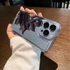 Purple Flowers Silicone Phone Case For iPhone 13 Pro Max 16 15 Pro 14 13 12 11 14 Plus 17 Air Transparent Funda Cover