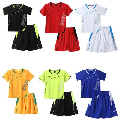 Kid Boy Summer 2pcs Tracksuit Running Exercise Sport Suit Short Sleeve Sport Print Top with Shorts Kids Clothing Set