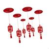 6 Pieces Year Ceiling Decorations Ornament Fu Character Traditional Spring
