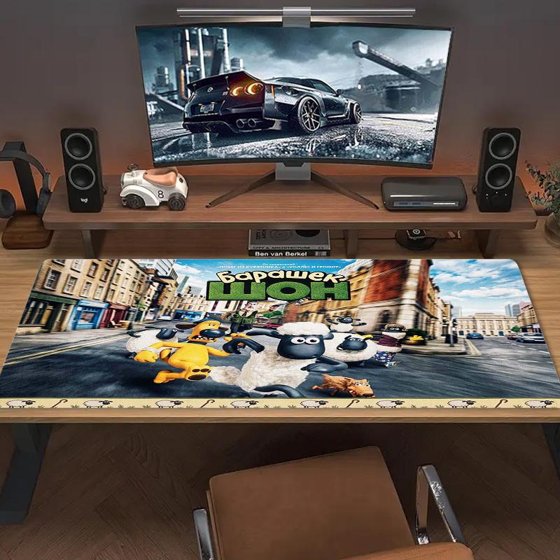Shaun the Sheep Color Mouse Pad Large Gaming Table Cushion Non-slip Laptop Tablet Big Mousepad XXL Mat Mini PC Playmat With Lock edge