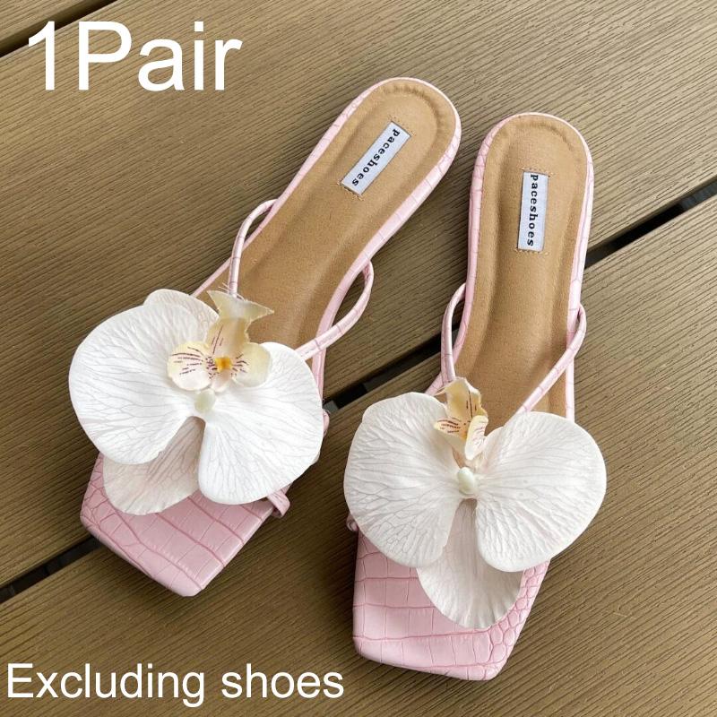 1 Pair Butterfly Shape Shoes Charms Sandals Decor Bohemian Shoe Accessories DIY Shoe Clip Elegant Orchid Flower Colorful