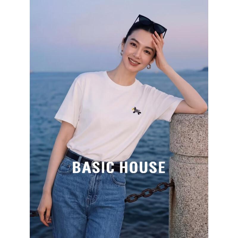 Basic House Women s Embroidered Cotton T-shirt M