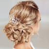 Shiny Faux Pearl Rhinestone Women Hairpin Bridal Comb Wedding Banquet Headdress