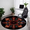 1 Stück Mandala Kunstwerk Stuhl Teppich für Büro, Innenbereich Rutschfester Waschbarer Teppich, Weiche Bequeme Matte Für Büroraum yy250930269