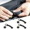 10 Pcs PU Leather Ponytail Button Sew-on Toggles Closures Black Coat Buckles Sewing Accessories for Overcoat Knitwear