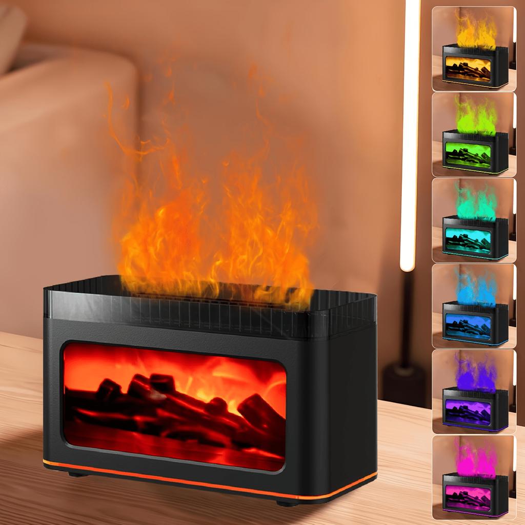 Mini Fireplace Aroma Diffuser air humidifier with colorful Flame Lighting Effects Perfect For New Year Gifts Home Decor