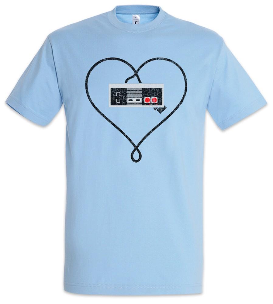 

Gamer Love T-Shirt Game Gaming Geek Nerd Controller Joystick Gamepad Couple XL