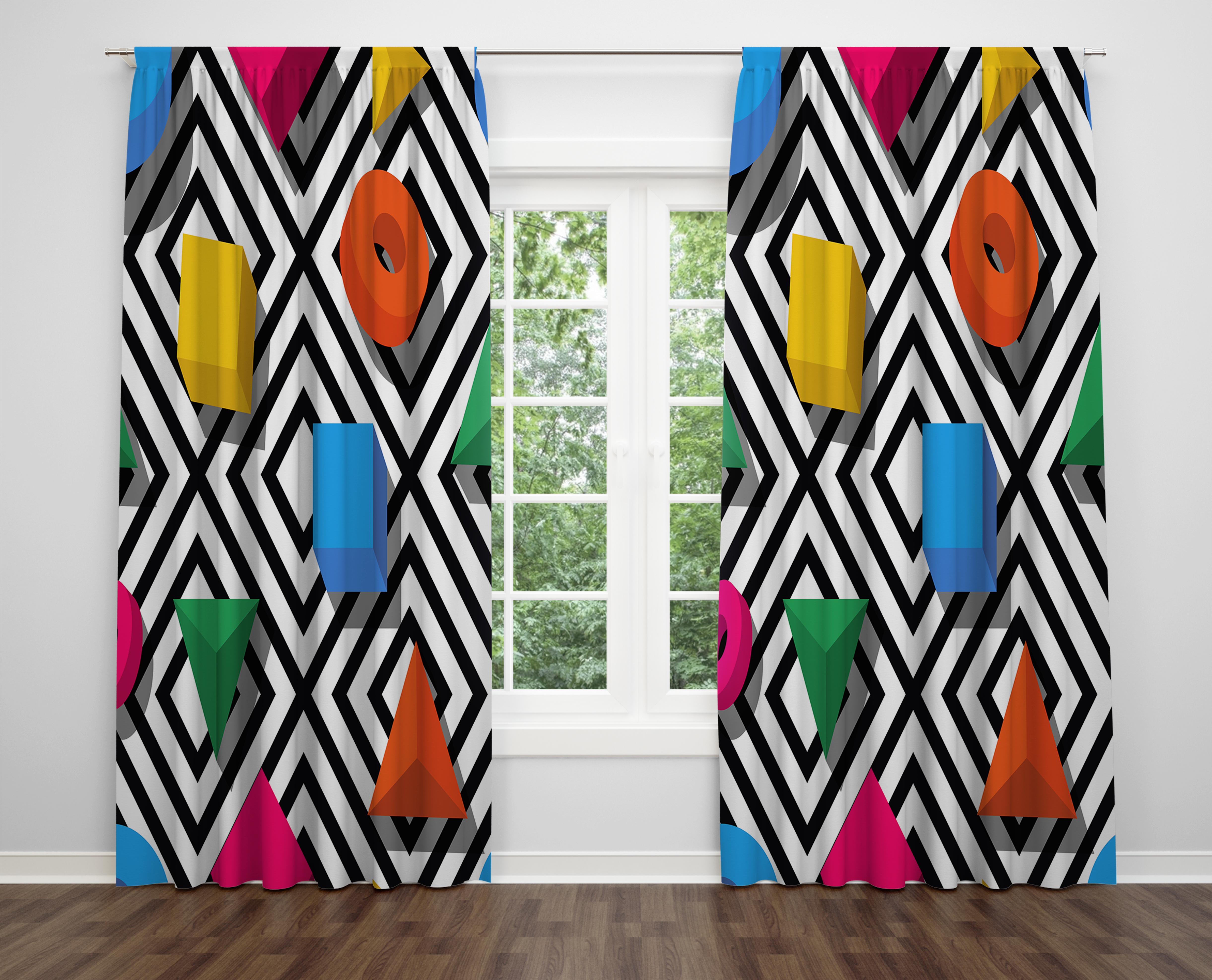 

Декоративний дизайн, високоякісна бавовняна тканина, ви можете вибрати одну або подвійну фіранку з крила 1 piece різнокольоровий