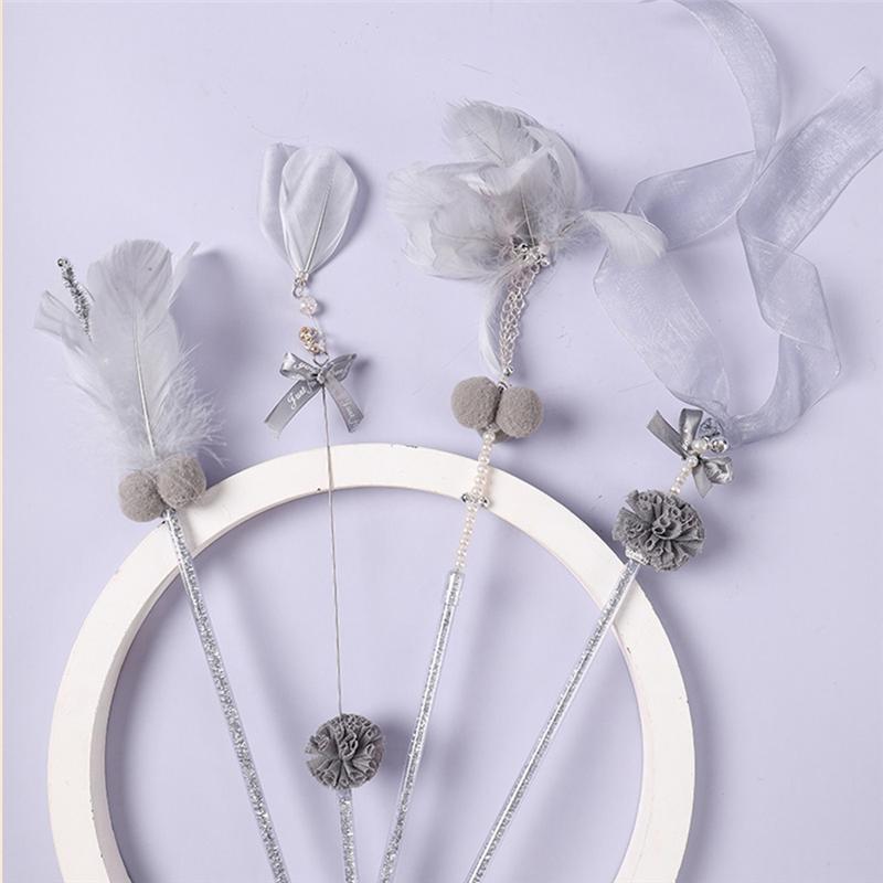 Good-Pet Cat Cat Teasing Stick Fairy Tale Cat Stick Ribbon Bite Cat Stick Bell Set Cat