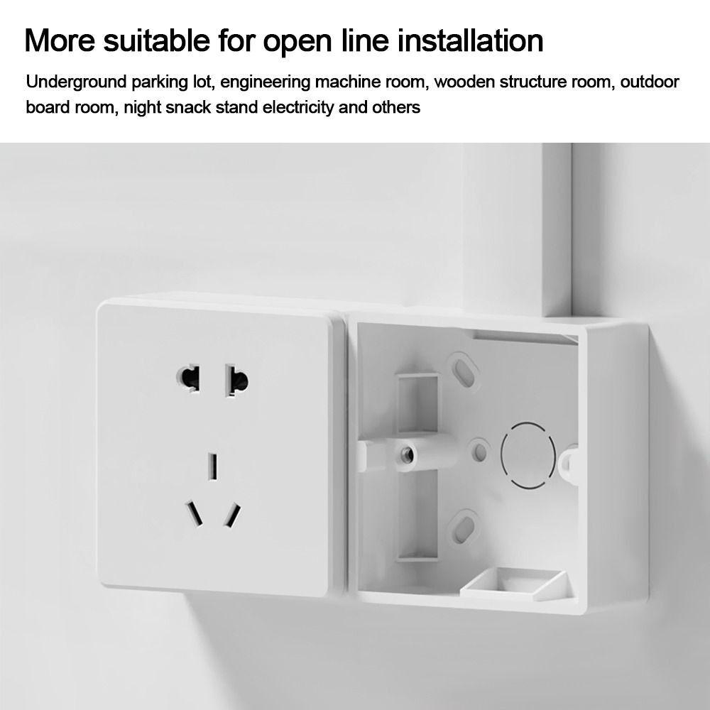 New PVC Switch Installation Box White 86 Type Switch Socket Box 33/50mm Junction Outfit Box