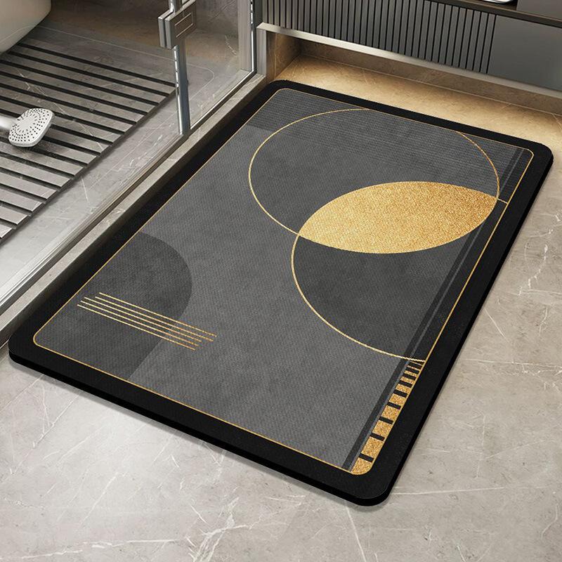 Modern Simple Diatom Mud Floor Mat Bathroom Water-Absorbing, Non-Slip And Dirt-Resistant Floor Mat Bathroom Easy To Take Care Of Quick-Drying Floor