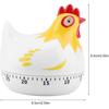 Jadeshay Kitchen Chicken Pattern Baking Timer,Chicken Pattern Countdown Kitchen Timer Reminder for Cooking Baking(White)