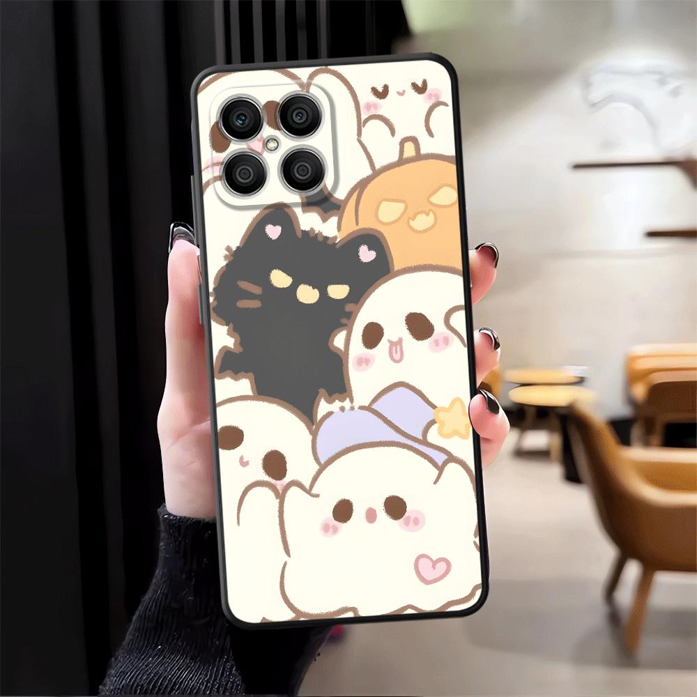 Cartoon Cute Cat Funda Phone Cover Case for Honor 200 400 Lite 70 Magic5Lite X7 X5b X8 X6 X9a 90 8X