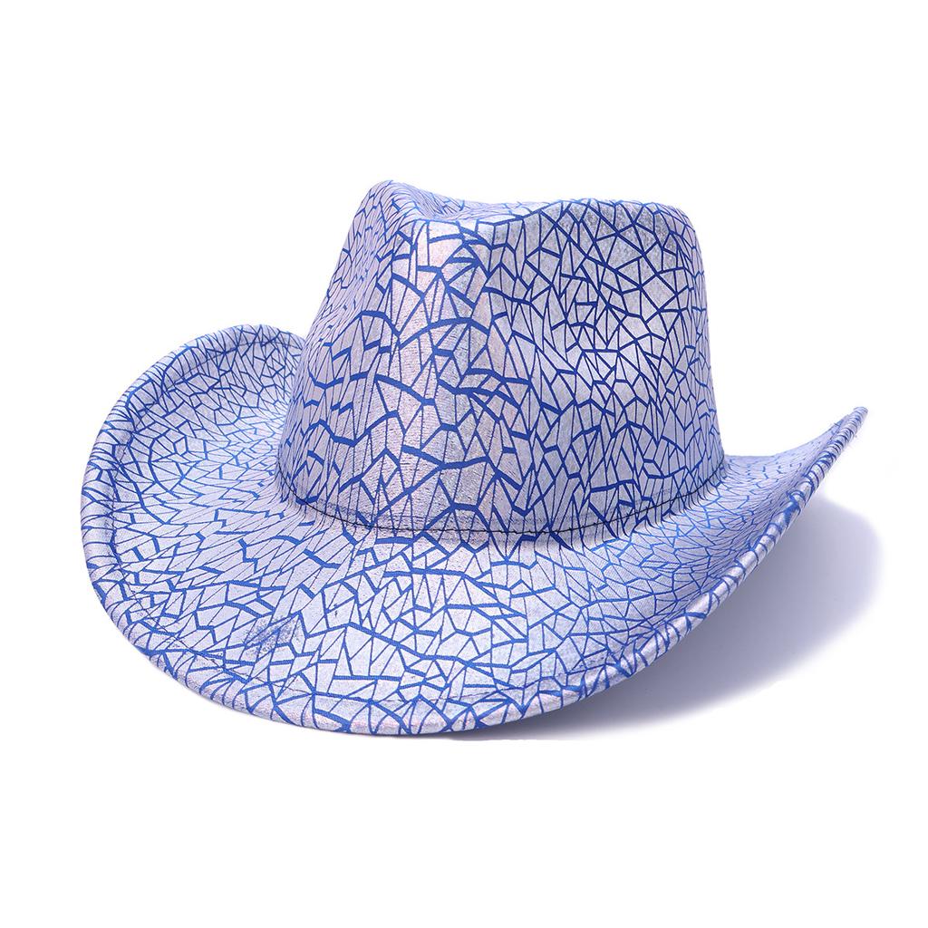 Hot Sale European And American Mesh Texture Festival Party Top Hat Men'S And Women'S Western Cowboy Hat Knight Hat