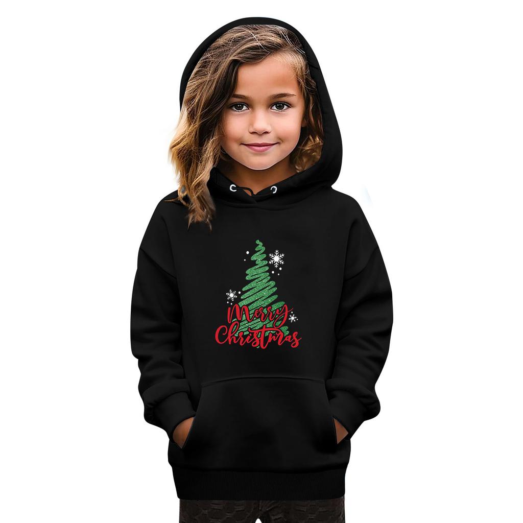 Sweatshirts For Teen Girls Hoodies Long Sleeve Drawstring Pullover Cute Oversized Hoodie Christmas Day